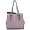 3-Compartment Polka Dot Scarf Accent Tote