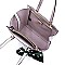 3-Compartment Polka Dot Scarf Accent Tote