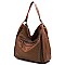 Fashion Zipper Studded 2-in-1 Shoulder Bag