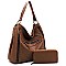 Fashion Zipper Studded 2-in-1 Shoulder Bag