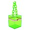 Transparent Acrylic Linked Chain Strap Hard Box Clutch