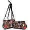 3-in-1 Leopard Flower Crossbody Set