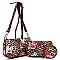 3-in-1 Leopard Flower Crossbody Set