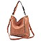 Fashion Whipstitch Chain 2-in-1 Shoulder Bag Hobo