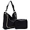 Fashion Whipstitch Chain 2-in-1 Shoulder Bag Hobo