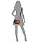 Ostrich Croc Patchwork Stipe 2-in-1 Satchel