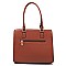 3-in-1 Geometric Stripe Satchel