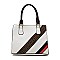 3-in-1 Geometric Stripe Satchel