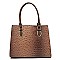 Top Handle Ostrich Croc Satchel