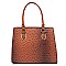 Top Handle Ostrich Croc Satchel