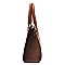Top Handle Ostrich Croc Satchel