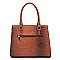 Top Handle Ostrich Croc Satchel