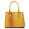 Top Handle Ostrich Croc Satchel