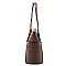 2-in-1 Ostrich Croc Shopper Set