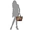 2-in-1 Ostrich Croc Shopper Set