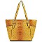 2-in-1 Ostrich Croc Shopper Set