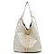 2-in-1 Shoulder Bag Ostrich Croc Hobo
