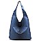 2-in-1 Shoulder Bag Ostrich Croc Hobo