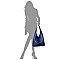 2-in-1 Shoulder Bag Ostrich Croc Hobo