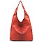 2-in-1 Shoulder Bag Ostrich Croc Hobo