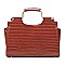 Croc Alligator Top Handle Satchel
