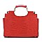 Croc Alligator Top Handle Satchel