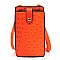 Ostrich Croc Crossbody Bag Cell Phone Purse