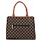 2-in-1 Trendy Monogram Colorblock Satchel Set