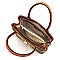 2-in-1 Trendy Monogram Colorblock Satchel Set