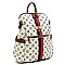 BEE STRIPE ACCENT Monogram Fashion Backpack