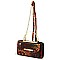 Pack of 6 Top Handle Multi Graffiti Print Round Crossbody Bag Clutch Wallet