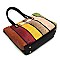 Stylish Multicolor Queen Bee Croc Python Stripe Patchwork Shopper