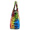 3-in-1 Stylish Multi Graffiti Queen Bee Stripe Top Handle Satchel