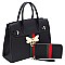 Fashion Queen Bee Stripe 2-in-1 Satchel