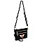 Stylish Queen Bee Stripe Clutch Crossbody Bag Wristlet