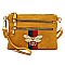 Stylish Queen Bee Stripe Clutch Crossbody Bag Wristlet