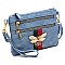 Stylish Queen Bee Stripe Clutch Crossbody Bag Wristlet