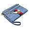 Stylish Queen Bee Stripe Clutch Crossbody Bag Wristlet