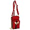 Trendy Queen Bee Stripe Crossbody Bag Cell Phone Purse