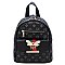 Fashion Golden Bee Striped Monogram Backpack