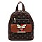 Fashion Golden Bee Striped Monogram Backpack