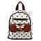 Fashion Golden Bee Striped Monogram Backpack