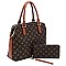 2 iN 1 Stylish Monogram Multi Compartment Satchel
