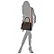 2 iN 1 Stylish Monogram Multi Compartment Satchel
