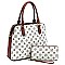 2 iN 1 Stylish Monogram Multi Compartment Satchel