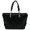 Adorable Quilted Shopper Tote Bag