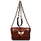 Queen Bee Stripe Quilted Crossbody Bag