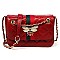 Queen Bee Stripe Quilted Crossbody Bag