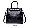 PATENT CROCODILE CLASSIC PADLOCK SATCHEL