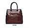 PATENT CROCODILE CLASSIC PADLOCK SATCHEL